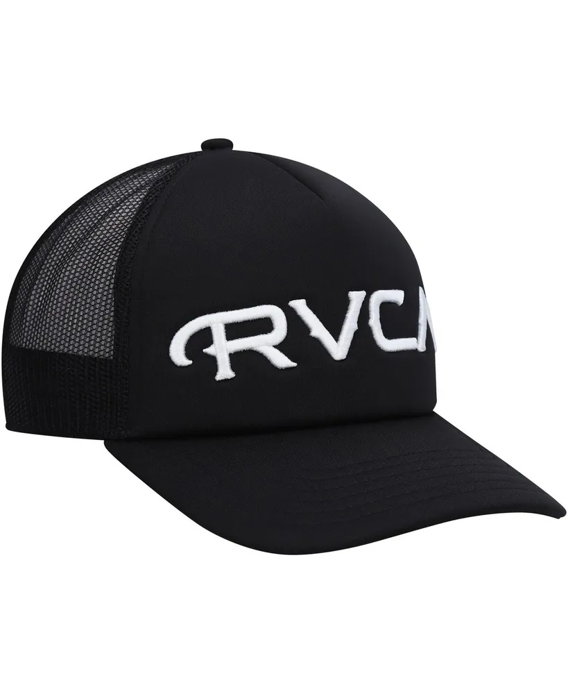 Men's Rvca Black Mister Cartoon Trucker Snapback Hat