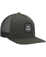 Men's Rvca Olive Wordmark Va Atw Print Trucker Snapback Hat