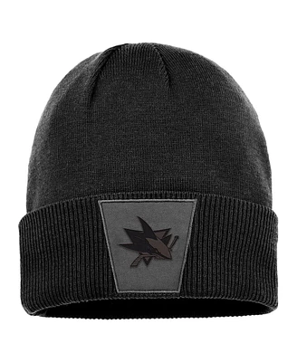 Men's Fanatics Black San Jose Sharks Authentic Pro Road Cuffed Knit Hat