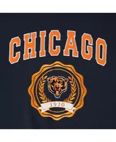 Women's Tommy Hilfiger Navy Chicago Bears Becca Drop Shoulder Pullover Hoodie