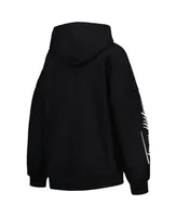 Women's Tommy Hilfiger Black Las Vegas Raiders Becca Drop Shoulder Pullover Hoodie