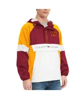 Men's Tommy Hilfiger Burgundy Washington Commanders Quarter-Zip Pullover Hoodie Jacket