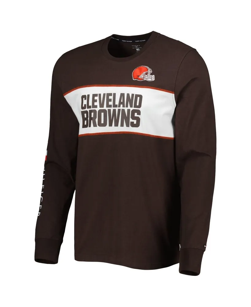 Men's Tommy Hilfiger Brown Cleveland Browns Peter Team Long Sleeve T-shirt