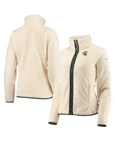 Women's Columbia Cream Michigan State Spartans Fireside Ii Sherpa Full-Zip Jacket