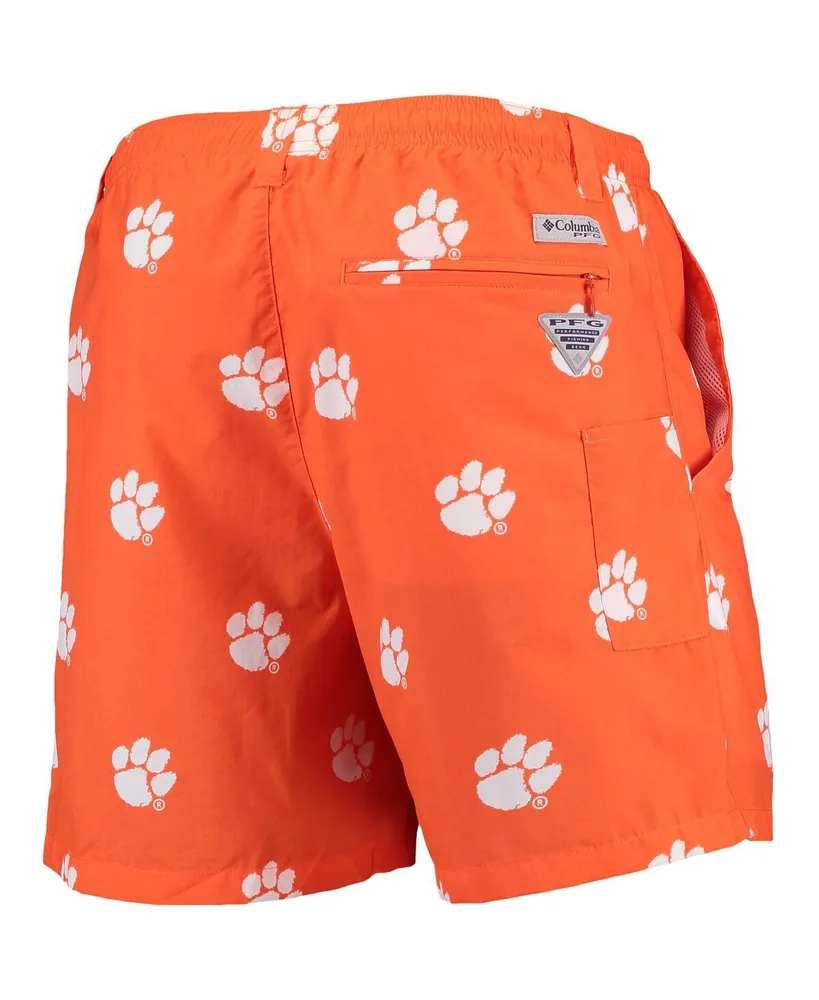Men's Columbia Orange Clemson Tigers Pfg Backcast Ii 6" Omni-Shade Hybrid Shorts