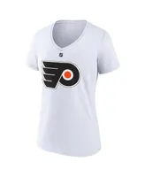 Women's Fanatics Carter Hart White Philadelphia Flyers Special Edition 2.0 Name and Number V-Neck T-shirt