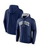 Men's Fanatics Navy Penn State Nittany Lions Arch and Logo Tackle Twill Pullover Hoodie