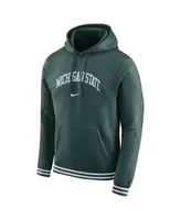 Men's Nike Green Michigan State Spartans Sketch Retro Pullover Hoodie