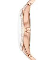 Michael Kors Women's Harlowe Three-Hand Rose Gold-Tone Stainless Steel Bracelet Watch, 38mm