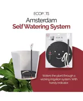 Ecopots Round Indoor Plant Self Watering System For Amsterdam 16" Planter, Black