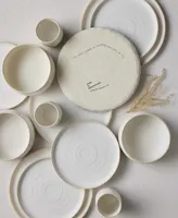 Stone by Mercer Project Shosai Stoneware 16 Pieces Dinnerware Set, Service for 4