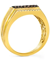 Le Vian Men's Chocolate Diamond (3/8 ct. t.w.) & Nude Diamond (1/6 ct. t.w.) Cluster Ring in 14k Gold