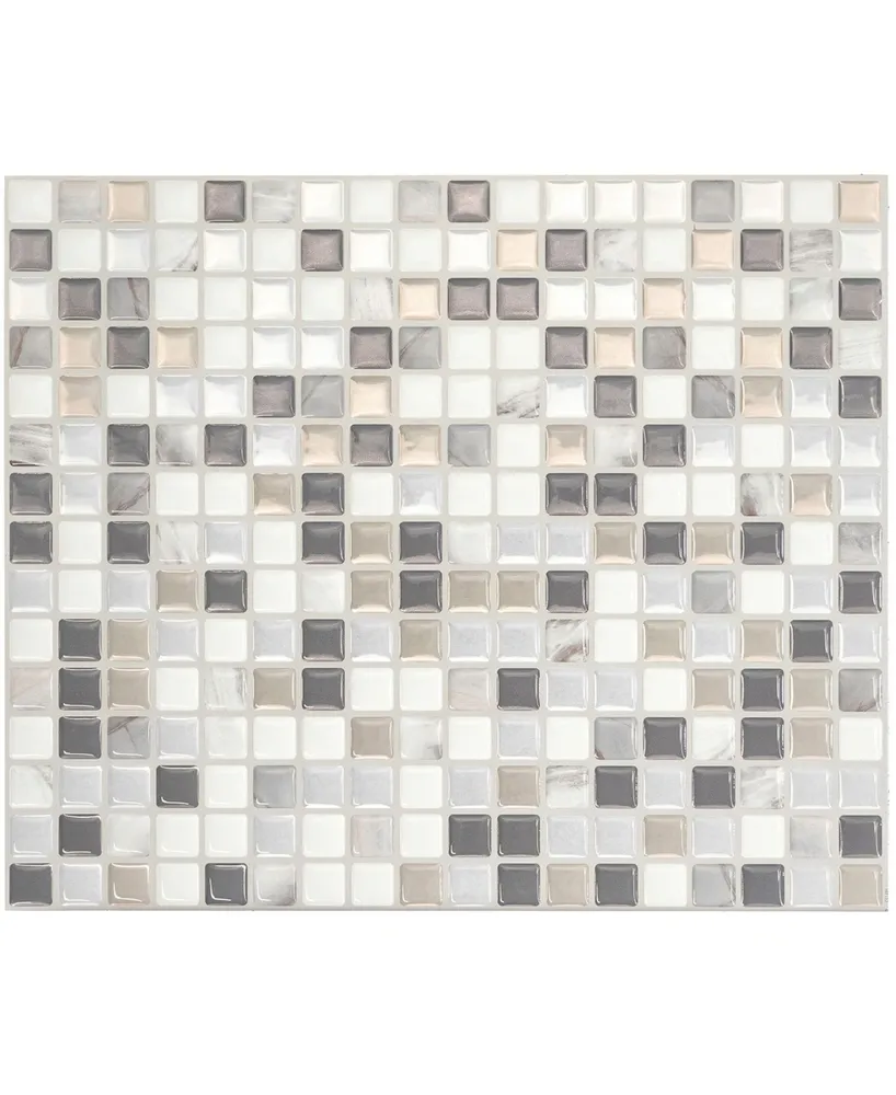 Smart Tiles White Peel and Stick Decorative Mosaic Wall Tile Backsplash  4-pack for sale online