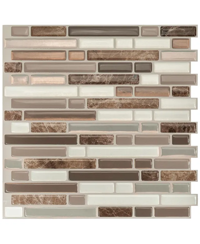 The Smart Tiles Smart Tiles Bellagio Keystone 10.06 in. X 10 in. Peel and Stick  Backsplash for Kitchen, Bathroom, Wall Tile 4-pack