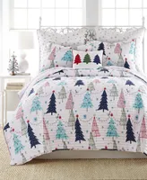 Levtex White Pine Printed Snowflake 2-Pc. Sham Set, European