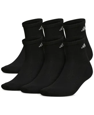 adidas Men's Cushioned Quarter Extended Socks, 6-Pack