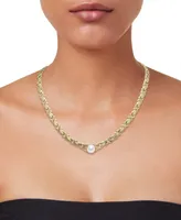 Cultured Freshwater Pearl (9mm) 18" Collar Necklace in 14k Gold-Plated Sterling Silver