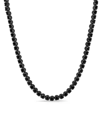 Men's Black Diamond 24" Statement Necklace (12 ct. t.w.) in Black Rhodium-Plated Sterling Silver