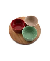 Thirstystone Lazy Susan with Condiment Bowls, Set of 4