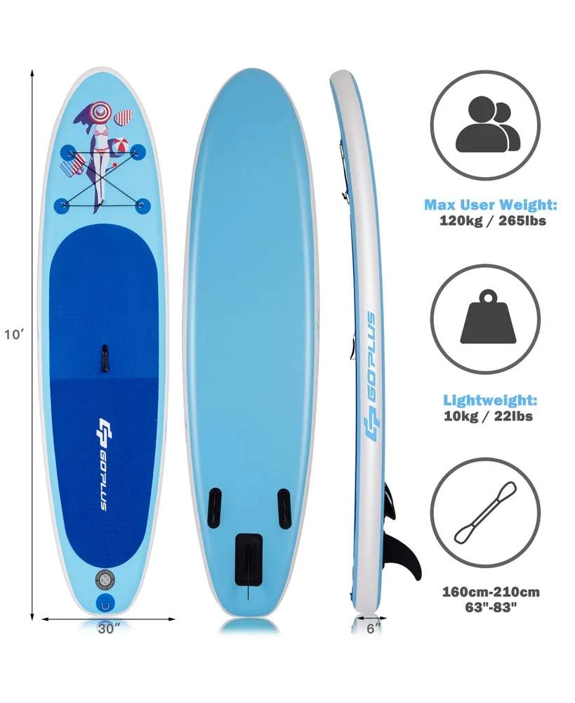 1 pcs 10' Inflatable Stand Up Paddle Board Sup Surfboard
