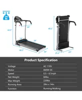 800W Folding Treadmill Electric /Support Motorized Power