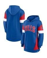 Women's Fanatics Royal, Red Buffalo Bills Lock It Down Pullover Hoodie