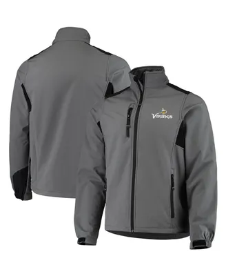 Men's Dunbrooke Charcoal Minnesota Vikings Circle Softshell Fleece Full-Zip Jacket