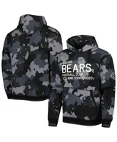 Men's The Wild Collective Black Chicago Bears Camo Pullover Hoodie