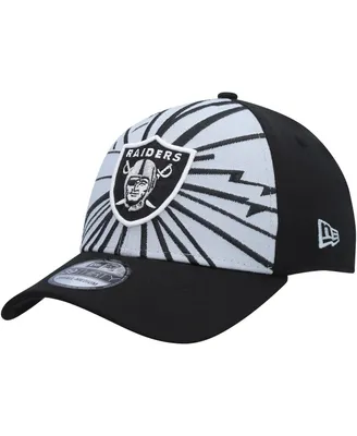 Men's New Era Gray, Black Las Vegas Raiders Shattered 39THIRTY Flex Hat