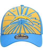 Men's New Era Gold, Powder Blue Los Angeles Chargers Shattered 39THIRTY Flex Hat
