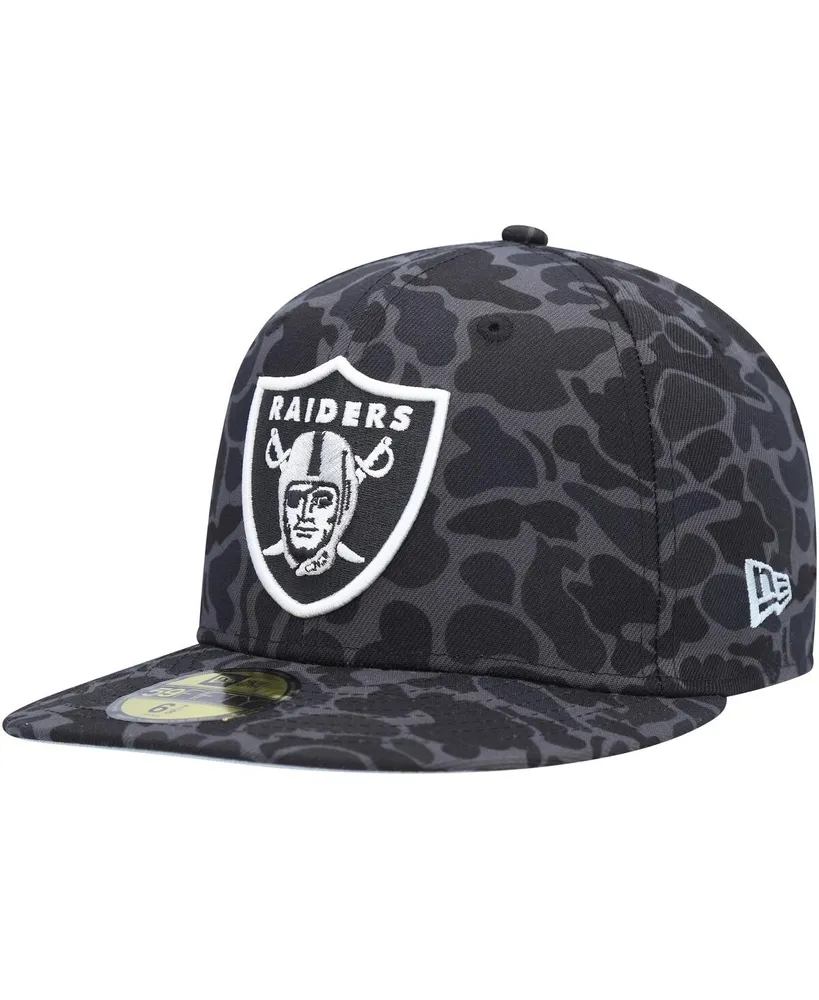 Men's New Era Black Las Vegas Raiders Amoeba Camo 59FIFTY Fitted Hat