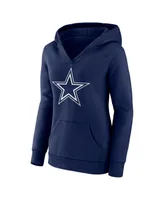 Women's Fanatics CeeDee Lamb Navy Dallas Cowboys Player Icon Name and Number V-Neck Pullover Hoodie