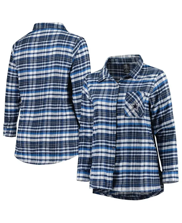 Lids Chicago Bears Concepts Sport Women's Mainstay Flannel Full-Button Long  Sleeve Nightshirt - Navy/Orange