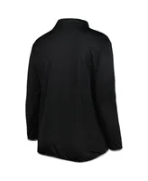 Women's Fanatics Black Las Vegas Raiders Plus Worth the Drive Quarter-Zip Top