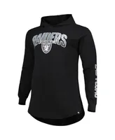 Men's Fanatics Black Las Vegas Raiders Big and Tall Front Runner Pullover Hoodie