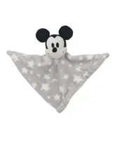 Lambs & Ivy Disney Baby Mickey Mouse Gray Stars Security Blanket/Lovey