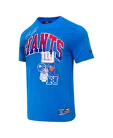 Men's Pro Standard Royal New York Giants Super Bowl Xlvi Patch Hometown Collection T-shirt