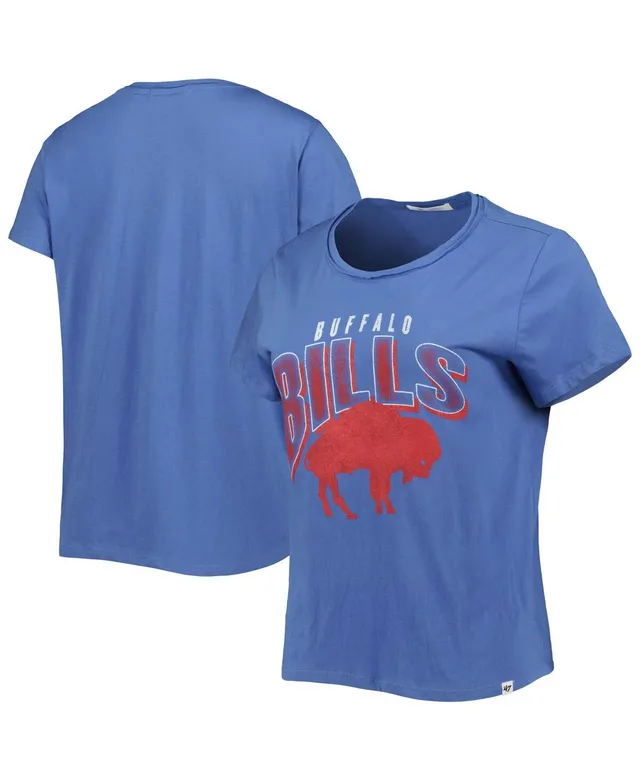 Buffalo Bills '47 Women's Indio Vintage Tubular Cropped Washed Long Sleeve  T-Shirt - Royal