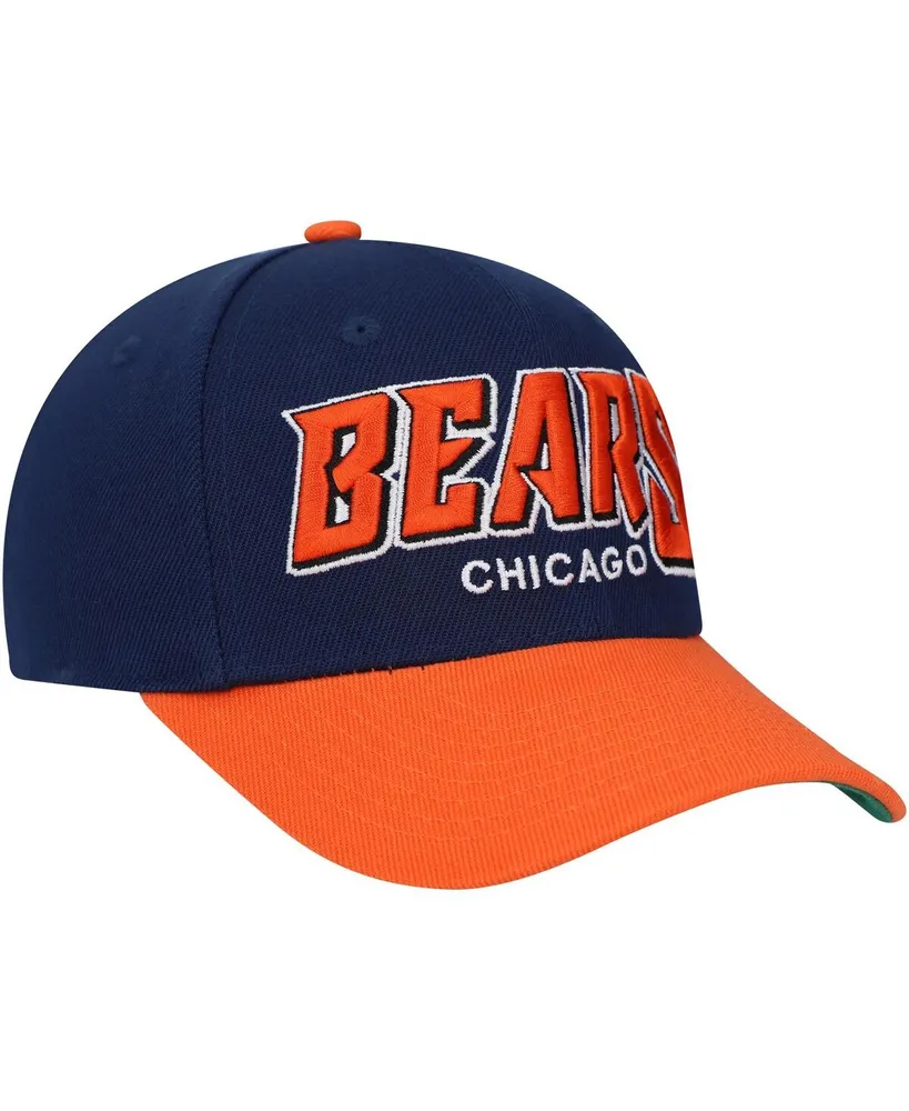 Big Boys Mitchell & Ness Navy, Orange Chicago Bears Shredder Adjustable Hat