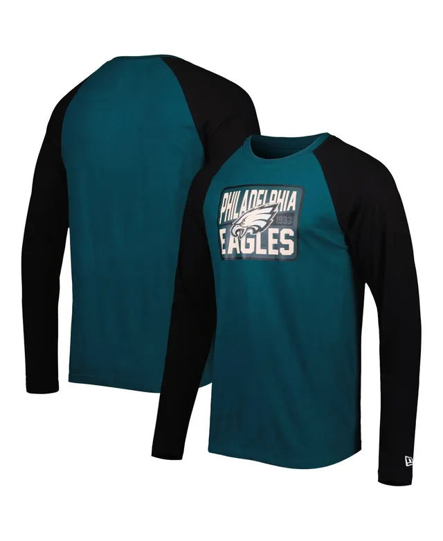 Men's New Era Midnight Green Philadelphia Eagles Third Down Big & Tall Puff Print T-Shirt