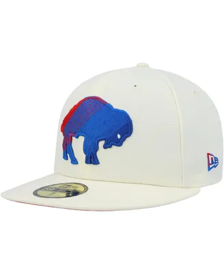 Men's New Era Cream Buffalo Bills Chrome Dim 59FIFTY Fitted Hat