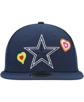 Men's New Era Navy Dallas Cowboys Chain Stitch Heart 59FIFTY Fitted Hat