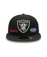 Men's New Era Black Las Vegas Raiders Historic Champs 59FIFTY Fitted Hat