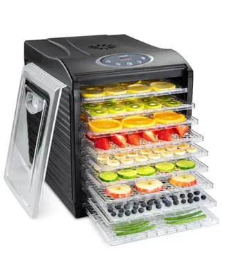 Ivation 9 Plastic Tray Food Dehydrator for Snacks, Jerky, and More