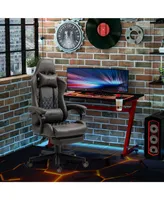 Vinsetto Adjustable High Back Gaming Chair Office Recliner w/ Footrest