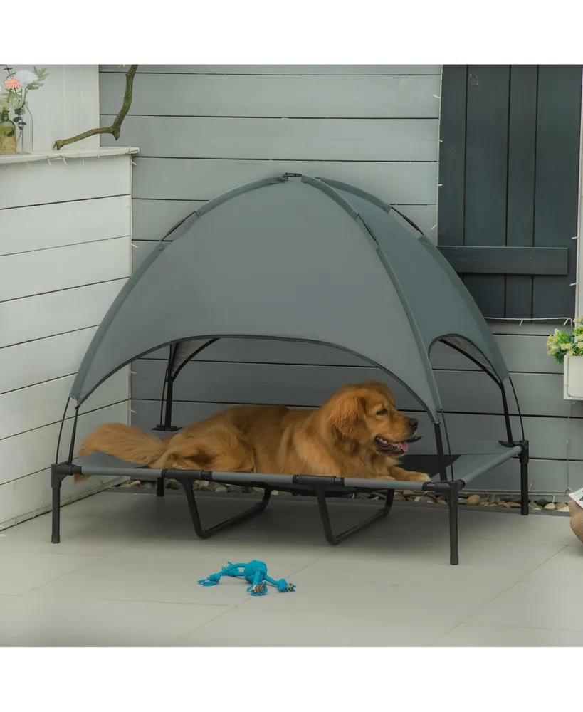 PawHut Elevated Pet Bed Dog Foldable Cot Tent Canopy Instant Shelter Outdoor