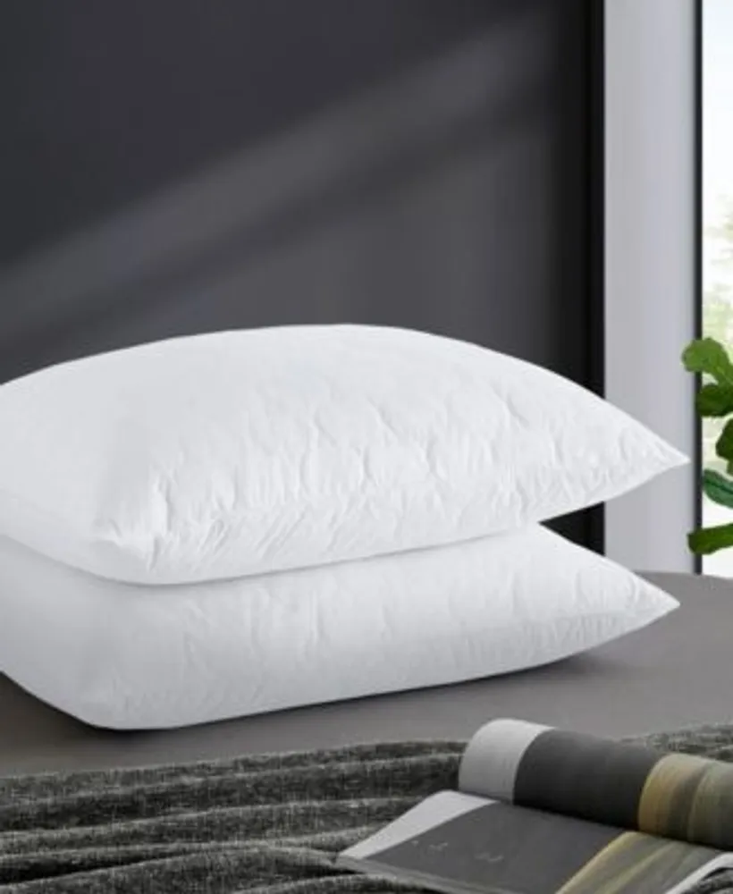 Martha Stewart Medium Firm 2-Pack Feather Euro Pillow Inserts, White