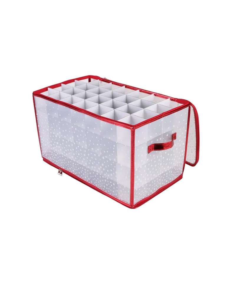 Simplify 112-Count Ornament Organizer in Red