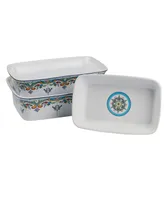 Euro Ceramica Zanzibar Stoneware 3 Piece Baking Dishes