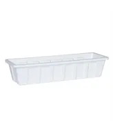 Poly-Pro Plastic White 24 Inches Flower Box Planter